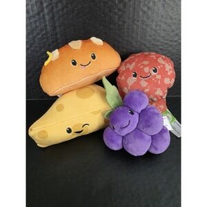 Giggle Scape Plush Charcuterie Stuffed Food Toys: Cheese Bread Salami‎ Grapes